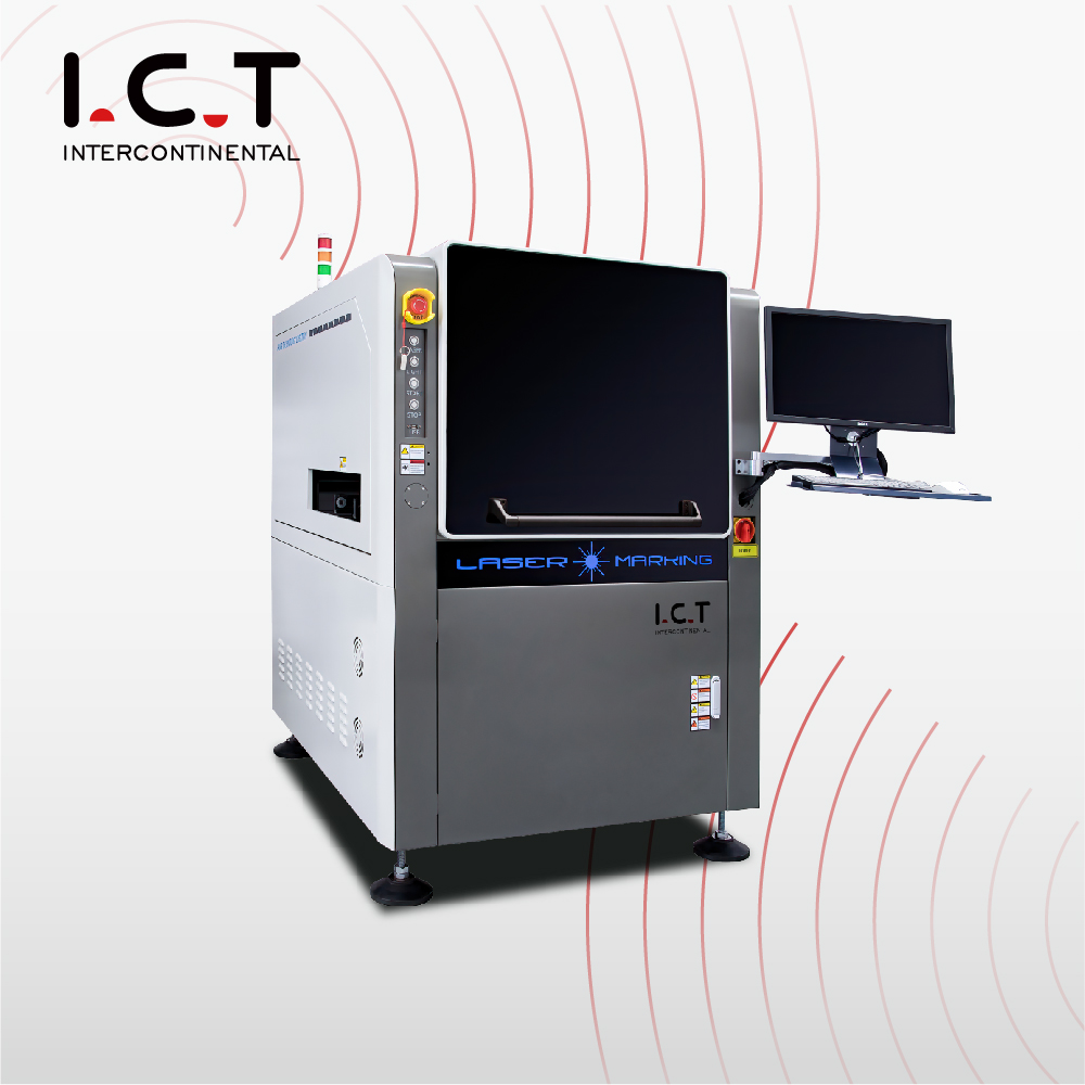 TIC |Machine d'impression de marquage laser de code Qr de mouche de fibre de carte PCB avec le rotatoire