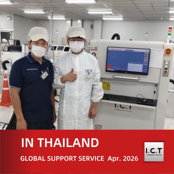 I.C.T Assistance technique mondiale pour l'installation d'une machine de marquage laser en Thaïlande