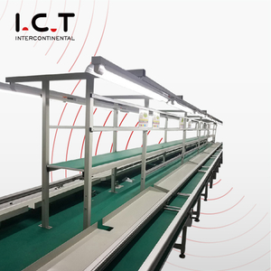 ICT LED TV SMT Assembly Conveyor Belt Line avec tables de travail
